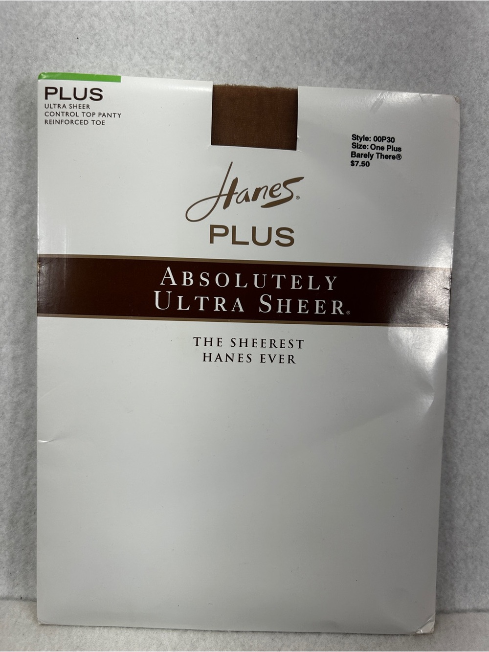 Hanes Plus Absolutely Ultra Sheer Pantyhose One Plus Barely There NOS